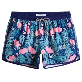 4.5 Inch Inseam Vintage Stretch Ginkgo Pin Swim Trunks