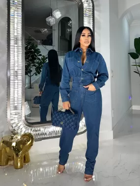 “All I Need" Denim Jumpsuit