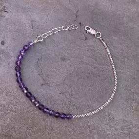 Amethyst and Sterling silver Bracelet