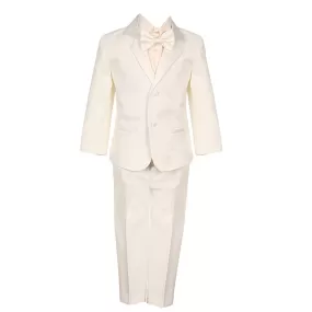 Baby Boys Ivory 5 Piece Vest Jacket Pants Special Occasion Tuxedo Suit 3-24M