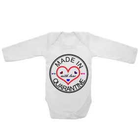 Baby Long Sleeved Vest Bodysuit Grow Made in Quarantine with Love Newborn Gift