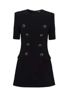 Balmain 8-button crepe dress