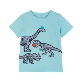 Blue Dino Snack Graphic Tee