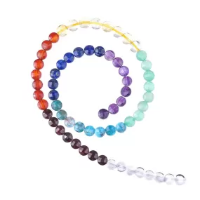 Chakra 6mm Faceted Coin Bead Strand 15-16 Inch