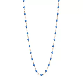 Classic Gigi Blue necklace, Rose Gold, 19.7"