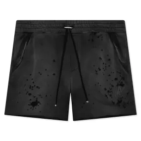 Core Logo Shotgun Sweat Shorts - Faded Black