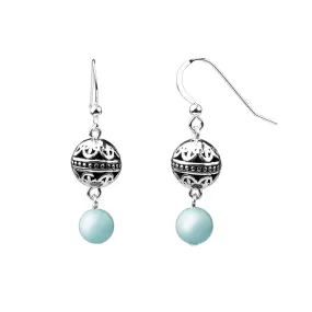 Earring | Bali | Tiffany Blue Agate