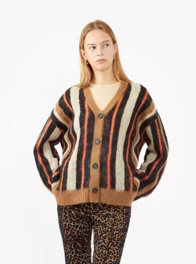 Emmerson Cardigan Brown & Orange Stripe