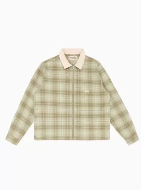 Frank Plaid Zip Shirt Tan