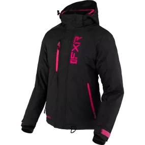 FXR Fresh Womens Jacket Black Linen Fuchsia