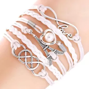 J'ai Deux Amours White Bracelet